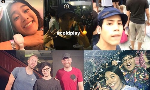 สิ้นสุดการรอคอย! ส่องภาพเหล่าดาราคนดังไปมันส์กับ "Coldplay" ในคอนเสิร์ตสุดอลัง