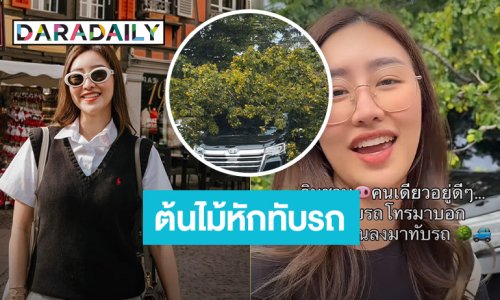 “แพทตี้ พิมพาภรณ์” เจอต้นไม้หักทับรถ ด้านสามีพ้อ “เกิดแต่กับ..”