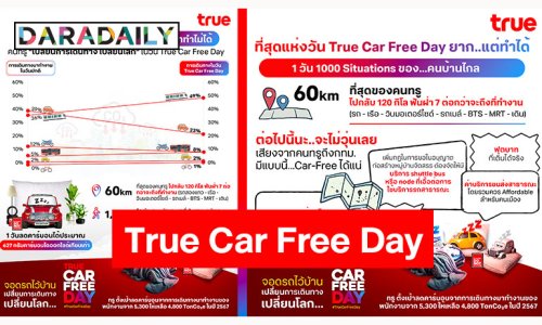 ลาพักรถ จอดรถไว้บ้าน..ยาก! แต่ใช่ว่าทำไม่ได้ คนทรู ปักวันปลอดรถโลก (Car Free Day) “เปลี่ยนการเดินทาง เปลี่ยนโลก” ลดดีกรีโลกเดือด