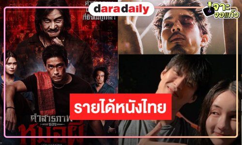 เปิดรายได้หนังไทย “คำสารภาพของหมอผี” พุ่งสู่ 220 ล้าน “รินรดา-หมัดเทวา ท้าเดิมพัน-ธูป เที่ยงคืน วิญญาณ” สู้สุดใจ!
