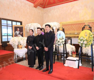 พิธีสวดพระอภิธรรม "ฉลอง ภักดีวิจิตร" สถานที่ ณ วัดมกุฎกษัตริยารามราชวรวิหาร