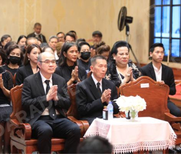 พิธีสวดพระอภิธรรม "ฉลอง ภักดีวิจิตร" สถานที่ ณ วัดมกุฎกษัตริยารามราชวรวิหาร