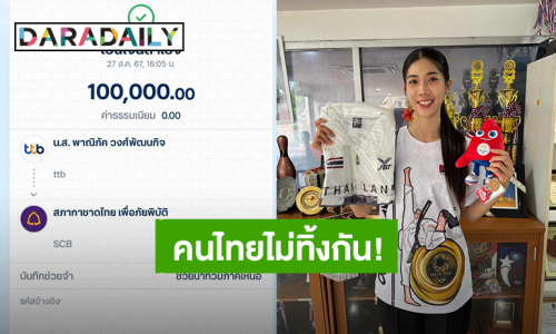 “เทนนิส พาณิภัค” บริจาค 100,000 บาท และเปิดประมูลเสื้อวอร์ม - ตุ๊กตา เพื่อช่วยเหลือผู้ประสบภัยน้ำท่วม