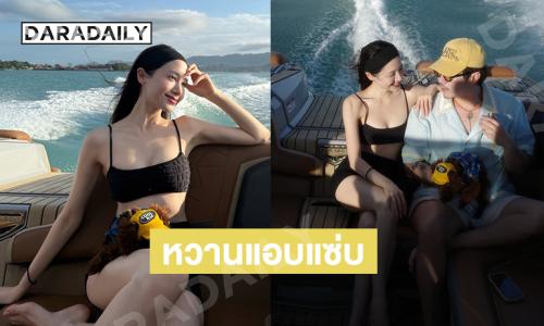 นางเอกสาวเสิร์ฟโมเมนต์หวานแอบแซ่บกับแฟนหนุ่มที่สมุย 