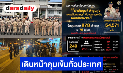 กรมการปกครองเปิดสถิติผลการขับเคลื่อนปฏิบัติการ “บำบัดทุกข์ บำรุงสุข พิทักษ์สันติราษฎร์ พิฆาตยาเสพติด พิชิตอันธพาล”