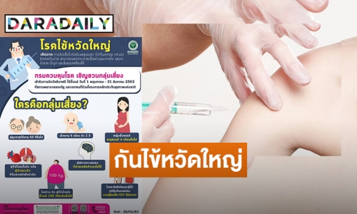 เร่งฉีดวัคซีนป้องกันไข้หวัดใหญ่  ฟรี 7 กลุ่มเสี่ยง เริ่ม 1 พ.ค. นี้