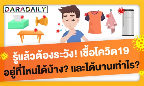 รู้แล้วต้องระวัง! เชื้อโควิด19 อยู่ที่ไหนได้บ้าง? และได้นานเท่าไร?