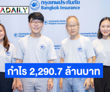 “กรุงเทพประกันภัย” ประกาศผลการดำเนินงาน 9 เดือน ปี 2567 ทำกำไร 2,290.7 ล้านบาท เบี้ยประกันภัยรับรวม 23,122.5 ล้านบาท เพิ่มขึ้น 5.2% 