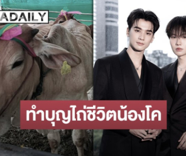 เติมบุญกันต่อ “เก่ง-น้ำปิง” ไถ่ชีวิตน้องโคติดโบว์ เพื่อขอบคุณแฟนคลับที่ช่วยโหวต น้อมอนุโมทนาสาธุ